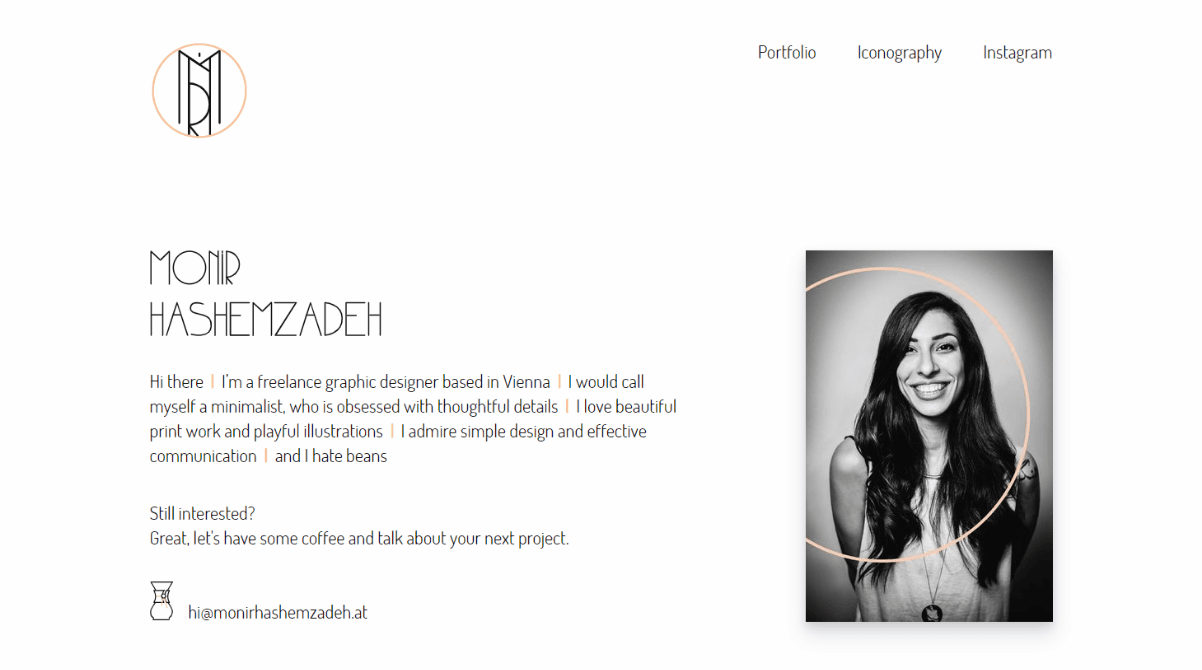 Monir Hashemzadeh Website Preview